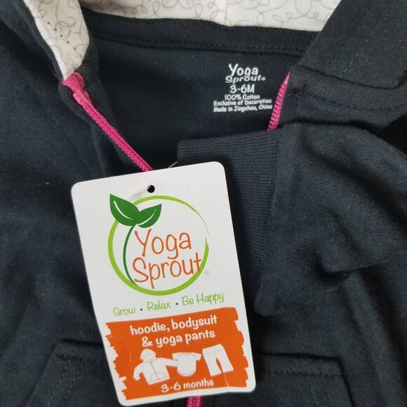 Yoga Sprout Bundle 3-6M Onesies Pants Zip Up - Picture 8 of 8
